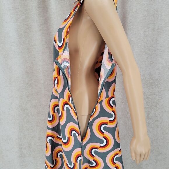 Mod Cloth Mod Well Rainbow Retro Inspired Cotton Dress Women's Plus Size 14 - Picture 10 of 14